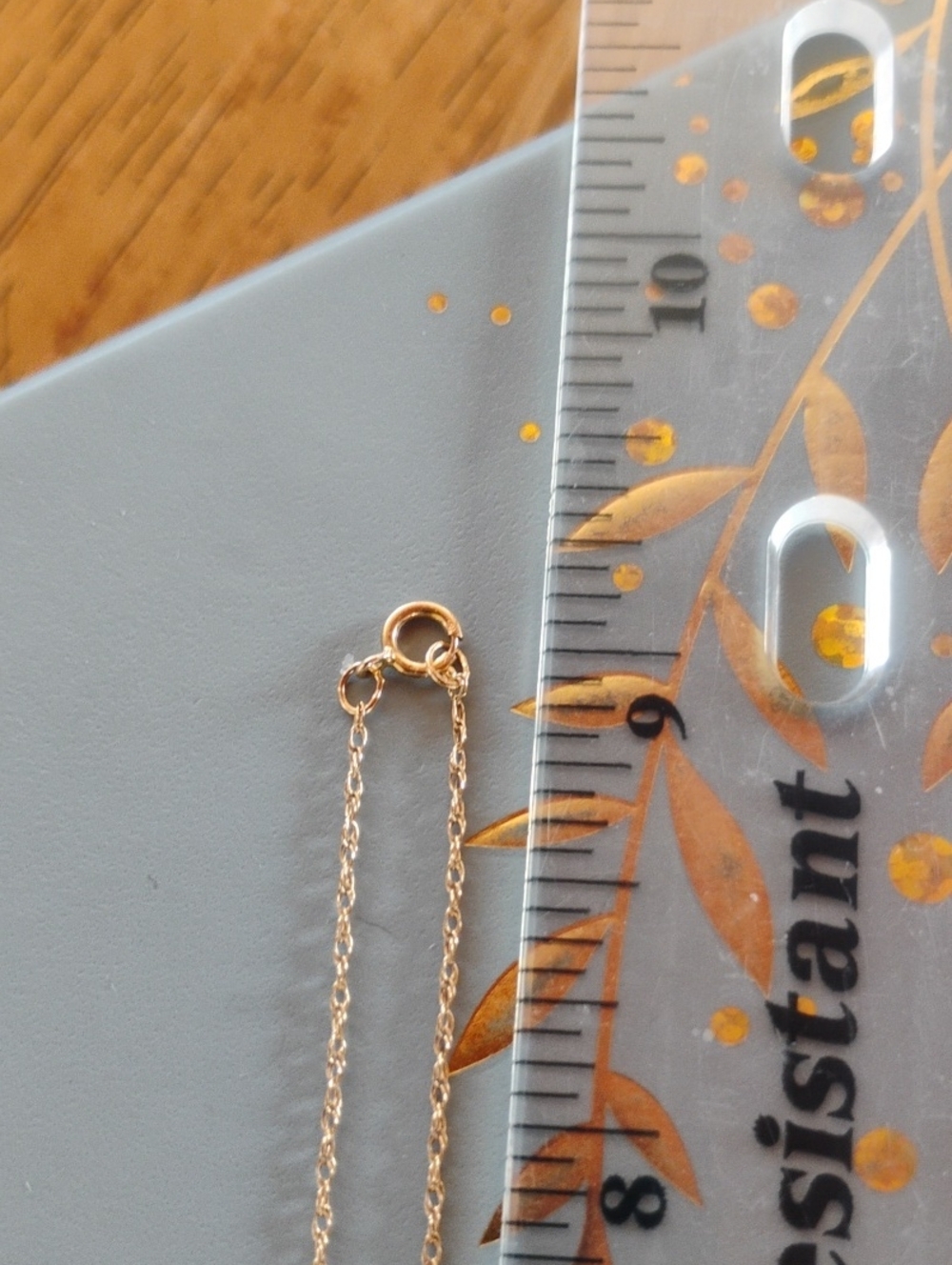 Rope Chain 14 K Gold Necklace Spring Ring - Picture 6 of 11